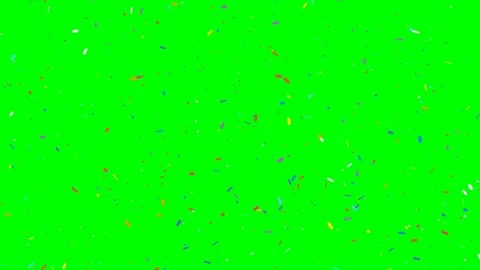 Dense Confetti Falling on Green Screen Background Vídeos de archivo 336554885