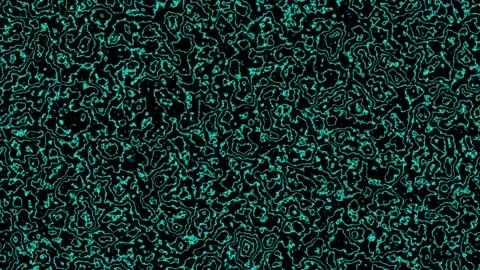 Dense Cyan Plasma Noise Texture on Black Background Stock Footage 343809324