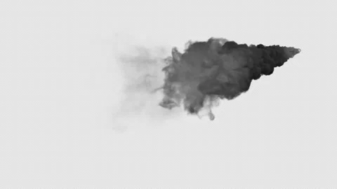 Dense Dark Smoke Cloud With Alpha Channel Video stock 339301804