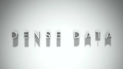 Dense data 3D title animation with shadows on a white background 스톡 동영상 297133027