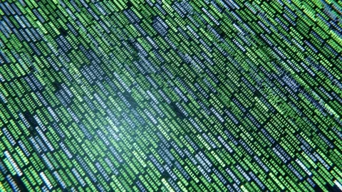 Dense diagonal binary code background with a seamless loop Stockbeeldmateriaal 347812743