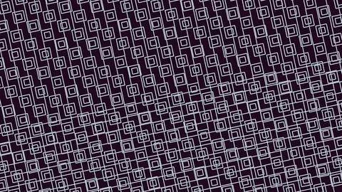 Dense diagonal pattern of small white square outlines on a deep purple backgr Stock Illustration