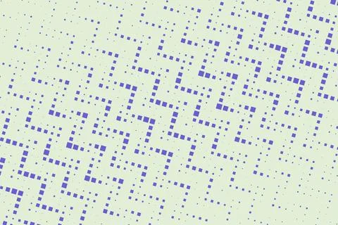 A dense field of violet square fragments forms a rhythmic geometric texture.. Stock Illustration