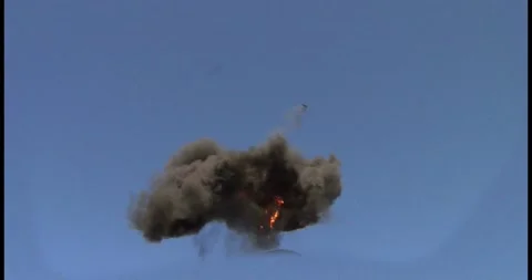 Dense Fiery Core Explosion Compositing Element Stock Footage 334849884
