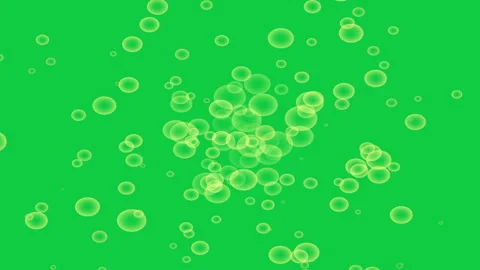 Dense floating soap bubbles particle effect green screen Stock Footage 336464377