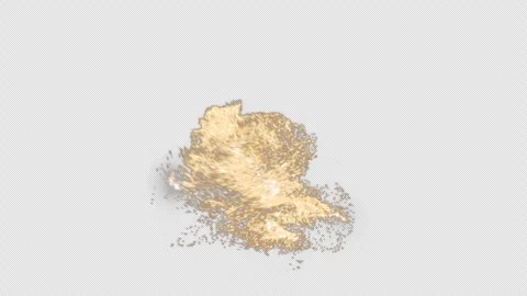 Dense Golden Particle Cloud With Alpha Channel Video stock 339301818