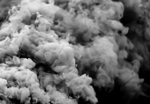 Dense gray smoke Stock Photos