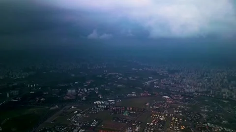 Dense Grey Fog Over Landscape 스톡 동영상 333338962