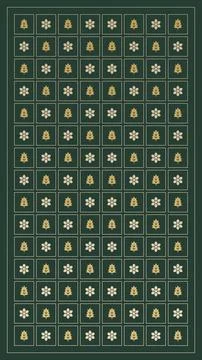 A dense grid of alternating mustard leaf and cream flower tiles creates a s.. Stock Illustration