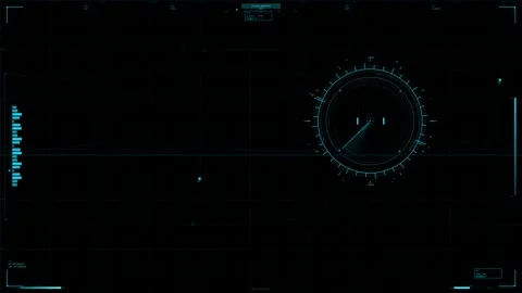 Dense Grid HUD Animation ? Double Line Left Temp 4K Stock Footage 330696931