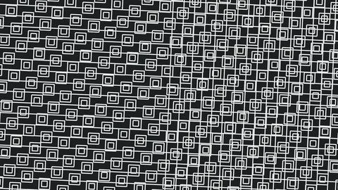 Dense grid of white square outlines on a black background forming an abstract Illustrazione stock