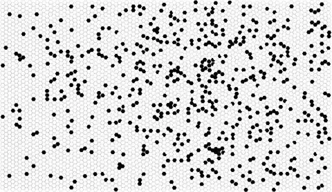 Dense Half Filled Black Hexagon Pattern Vector 스톡 일러스트