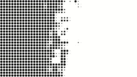 Dense Halftone Dot Pattern Fading Right to Left Video stock 309459020