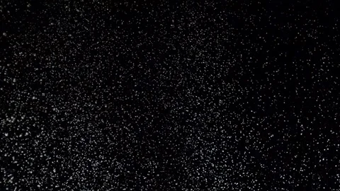 A dense heavy blizzard snowstorm VFX insert in slow-motion on black screen. Stock Footage 301896342