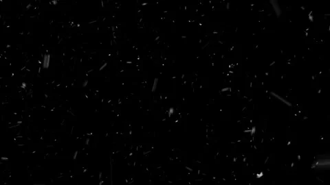 A dense heavy blizzard snowstorm VFX insert in slow-motion on black screen. Stock Footage 303661928