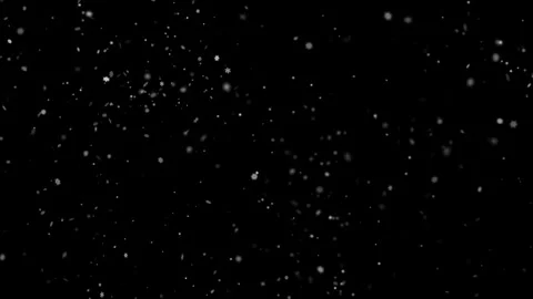 A dense heavy blizzard snowstorm VFX insert in slow-motion on black screen. Stock Footage 303661971