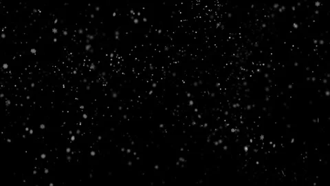 A dense heavy blizzard snowstorm VFX insert in slow-motion on black screen. Stock Footage 303661972