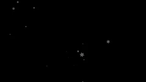 A dense heavy blizzard snowstorm VFX insert in slow-motion on black screen. Stock Footage 303662030
