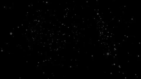 A dense heavy blizzard snowstorm VFX insert in slow-motion on black screen. Stock Footage 303662032