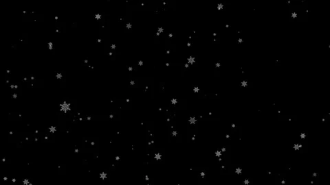 A dense heavy blizzard snowstorm VFX insert in slow-motion on black screen. Stock Footage 303662033