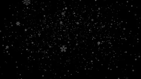 A dense heavy blizzard snowstorm VFX insert in slow-motion on black screen. Stock Footage 303662034