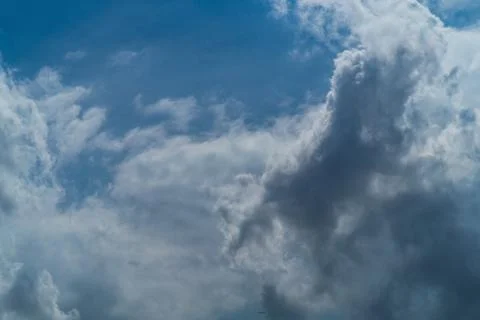 Dense, heavy clouds with rain potential move across the sky. Precipitation .. Stock Photos