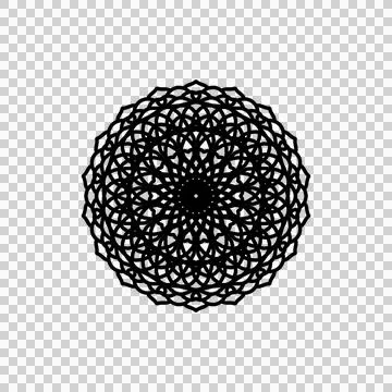 Dense Lace Mandala with Interlaced Circular Pattern Stock Illustration
