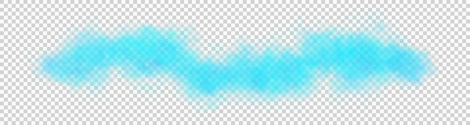Dense light blue smoke cloud with transparent background Stock Illustration