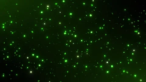 Dense Lime Green Glowing Square Confetti Loop Stock Footage 335419016