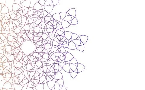 A dense mesh of overlapping circular loops creates an intricate abstract pa.. イラスト素材