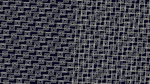 Dense navy background filled with light beige square motifs arranged in a dia イラスト素材