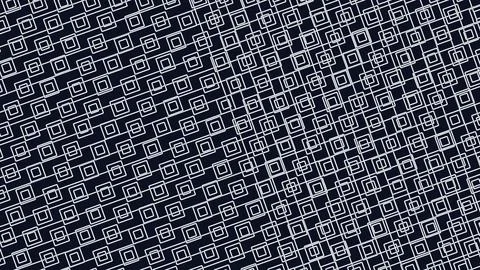Dense navy background with repeating white square outlines forming an abstrac Stock Illustration
