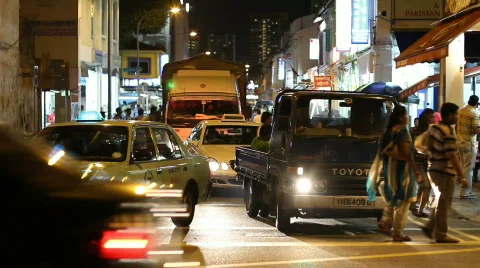 Dense Night Traffic Stock-Footage 705204