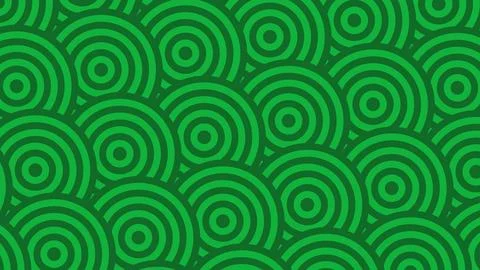 Dense overlapping green concentric circles pattern fills the frame with dark  Stock Illustration