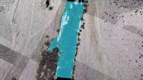 Dense points cloud information model area obtained by aerial laser scanning 库存影片 194383366