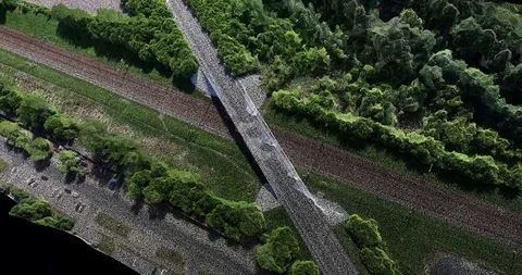 Dense points cloud model of urban area obtained by aerial laser scanning Stock Footage 121168671