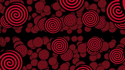 Dense Red and Black Swirling Spiral Texture Stock Footage 340305803