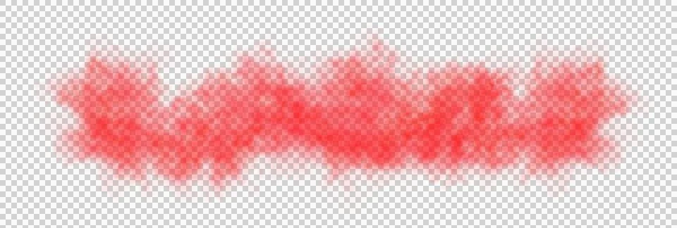Dense red smoke cloud with transparent background Stock Illustration