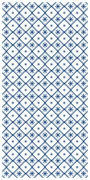A dense repeating lattice of delicate blue snowflakes and tiny stars create.. Stock Illustration