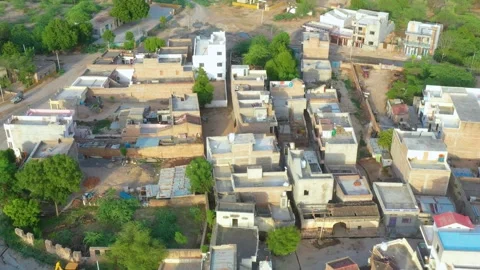 Dense Residential Cluster with Loader Stock Footage 324966043