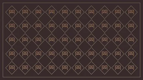 Dense rows of outlined diamonds and angular symbols create a dramatic charc.. 스톡 일러스트