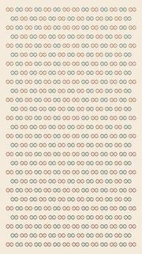 Dense rows of tiny terracotta and teal loop motifs cover a warm cream field.. Stock-Illustration