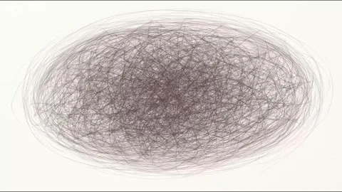 Dense scribble oval texture full screen background seamless loop hand drawn.. Stock Footage 339791766