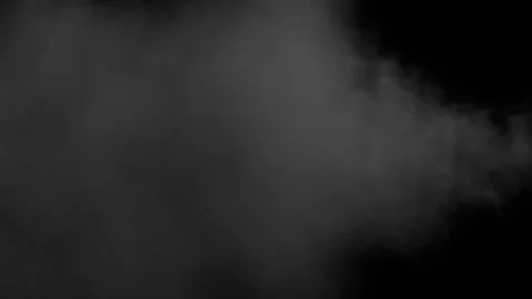 Dense smoke cloud on a dark background Stock Footage 288981733