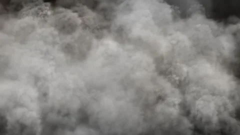 Dense Smoke Clouds Rising in Atmosphere Creating an Abstract Overcast Look Stock Footage 301876560