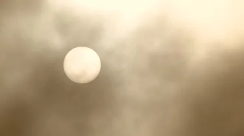 Dense Smoke Passing Sun Stock Footage 68151946