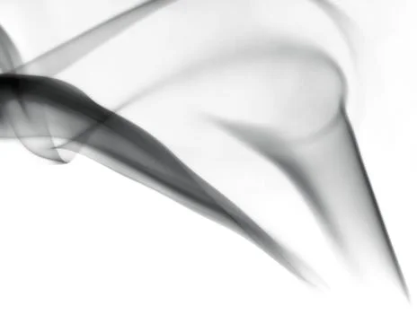 Dense smoke on a white background Stock Photos