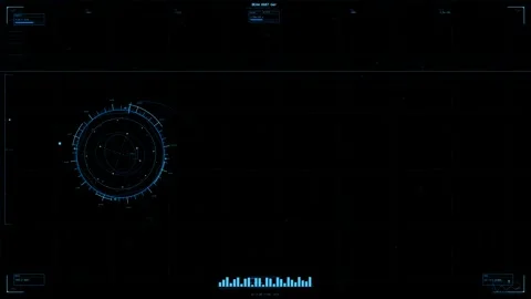 Dense Spectrum Angled Wave HUD ? Data Readout Animation 4K Stock Footage 330696749