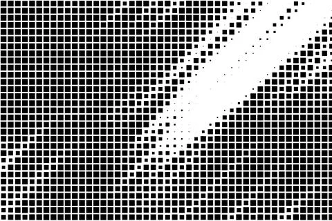 Dense Square Halftone Grid with Diagonal Light Gap Stock Illustration