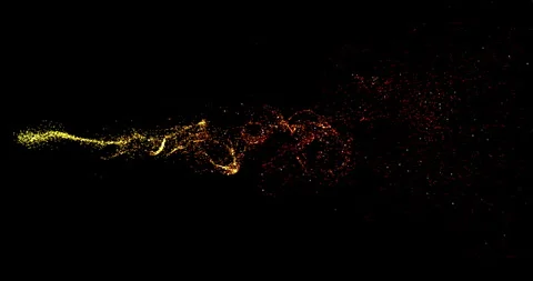 A dense stream of shimmering particles moves swiftly through the void, forming c Stock Footage 333867803